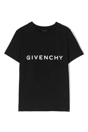 black cotton tshirt GIVENCHY KIDS | H3015909B